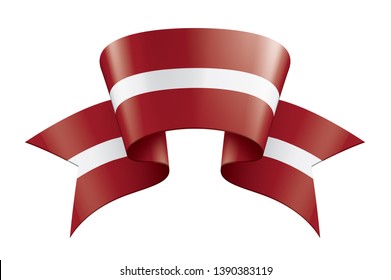 Latvia flag, vector illustration on a white background