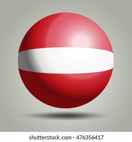 Latvia flag vector illustration on grey background. 