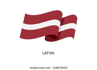 Latvia flag vector. Flag of Latvia on white background. Vector illustration eps10