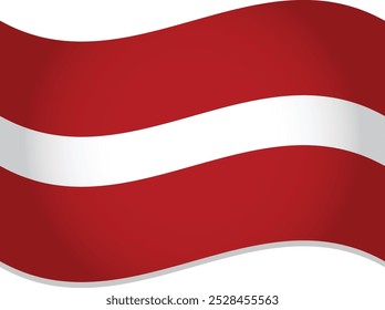 Bandera de Letonia ondeando en Vector aéreo
