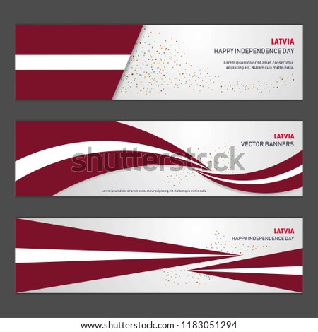 Latvia independence day abstract background design banner and flyer, postcard, landscape, celebration vector illustration