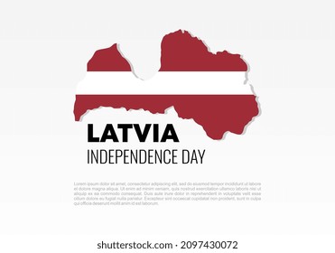Latvia independence day background poster for national celebration on november 18 th.