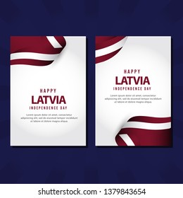 Latvia independence day vector template