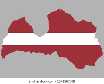 Latvia Map Flag Vector illustration Eps 10