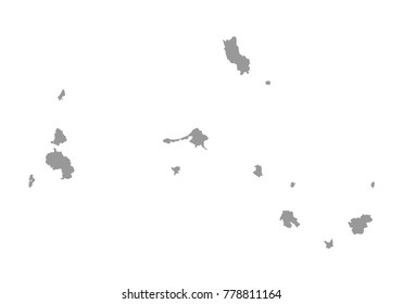 latvia map. High detailed vector map with counties/regions/states of latvia on white background. Vector illustration eps 10.