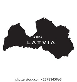 Latvia map icon vector illustration simlpe design