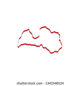 latvia map icon vector symbol 