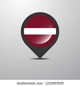 Latvia Map Pin