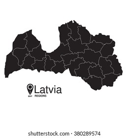 Latvia map regions