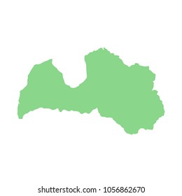 Latvia map silhouette