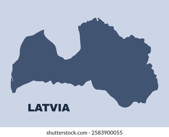 Latvia map simple flat vector