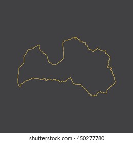 Latvia map,outline,stroke,line style