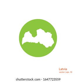 Latvia Maps Logo Design Vector Template