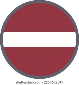 Latvia national flag icon vector Illustration material