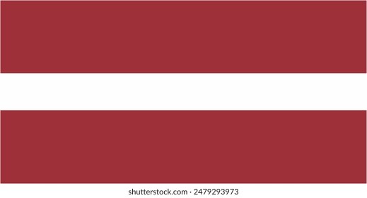 Latvia official flag vector with standard size and proportion. National flag emblem with accurate size and colors.