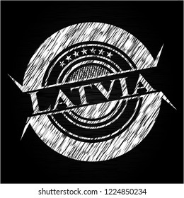 Latvia on blackboard