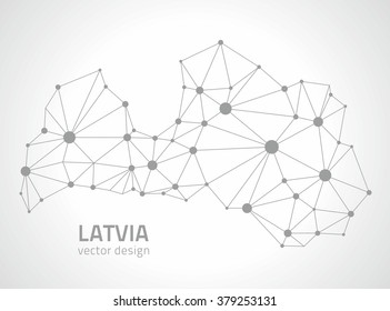 Latvia outline map