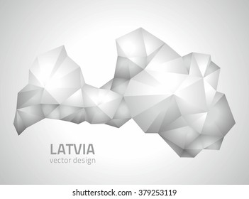 Latvia polygonal map