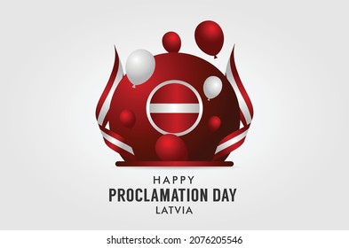 Latvia Proclamation Day Design Background For Greeting Moment
