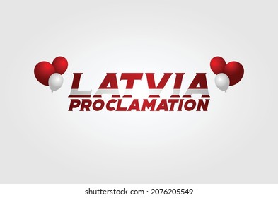 Fondo De Diseño Del Día De Proclamación De Letonia Para El Momento De Saludo