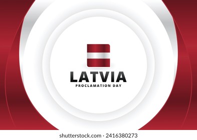 Latvia Proclamation Day Vector Design Illustration