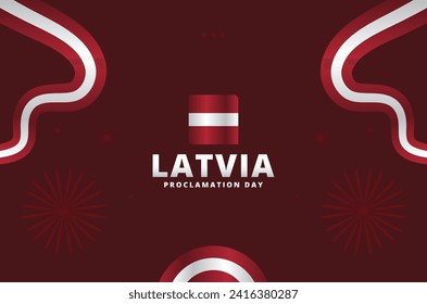 Latvia Proclamation Day Vector Design Illustration