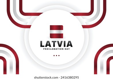 Latvia Proclamation Day Vector Design Illustration