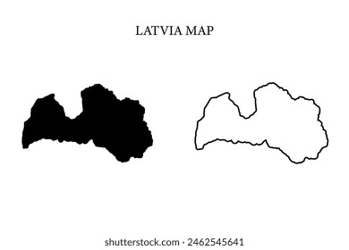 Latvia region country map vector