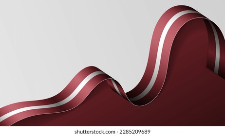 Latvia ribbon flag background. Element of impact for the use you want to make of it.