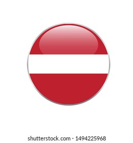 Latvia  round flag . closy flag of Latvia - vector button. 