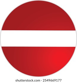 Latvia Round Flag Symbol Vector