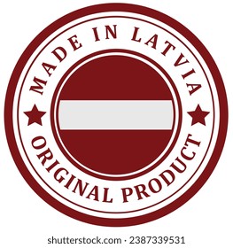 Latvia. The sign premium quality. Original product. Framed with the flag of the country