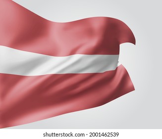 Latvia, vector 3d flag isolated on white background