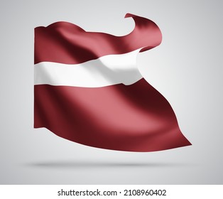 Latvia, vector 3d flag isolated on white background