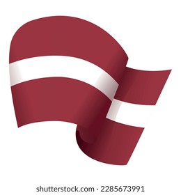 Latvian country icon cartoon vector. Latvia flag. Travel europe