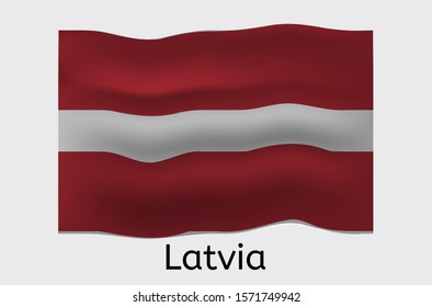 Latvian flag icon, Latvia country flag vector illustration