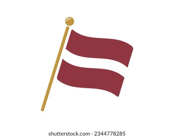 Ilustración del vector de icono de la bandera letona