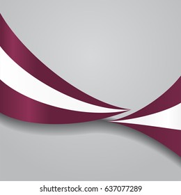 Latvian flag wavy abstract background. Vector illustration.