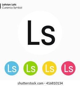 Latvian Lats sign icon.Money symbol. Vector illustration.
