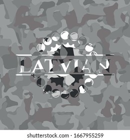Latvian on grey camo pattern