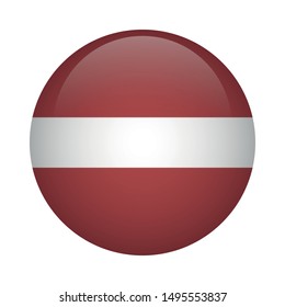 Latvian round flag icon - Latvia