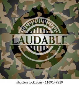 Laudable on camo pattern