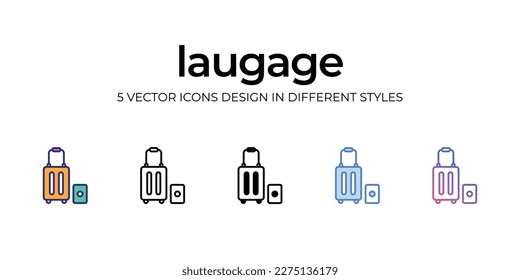 diseño de iconos de lanzamiento en estilo Cinco con estilo de paso editable. Línea, Sólido, Línea plana, Color de tono Duo y Línea de degradado de color. Adecuado para diseño de páginas Web, aplicaciones móviles, UI, UX y GUI.