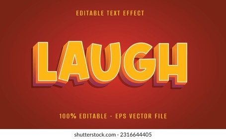 laugh 3d text effect design