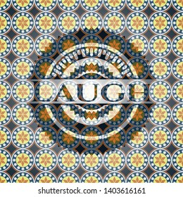 Laugh arabic emblem background. Arabesque decoration.