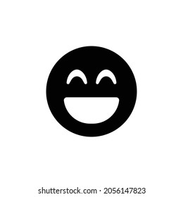 laugh beam Icon. Flat style design isolated on white background. Vector illustration