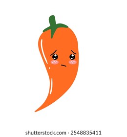 Laugh chili expression cartoon design stock