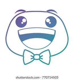 laugh emoji face with bowntie