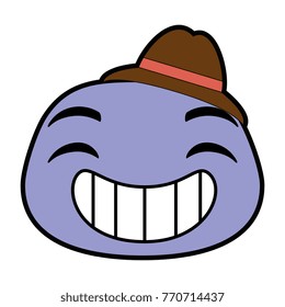 laugh emoji face with hat