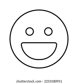 laugh Emoji Icon in Line Style